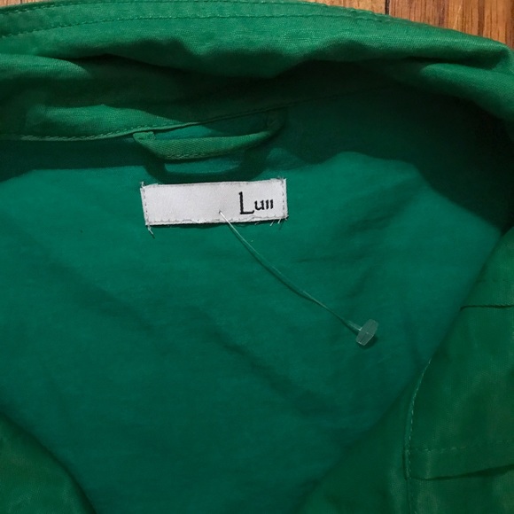 Anthropology Green jacket /Blouse - Picture 4 of 4